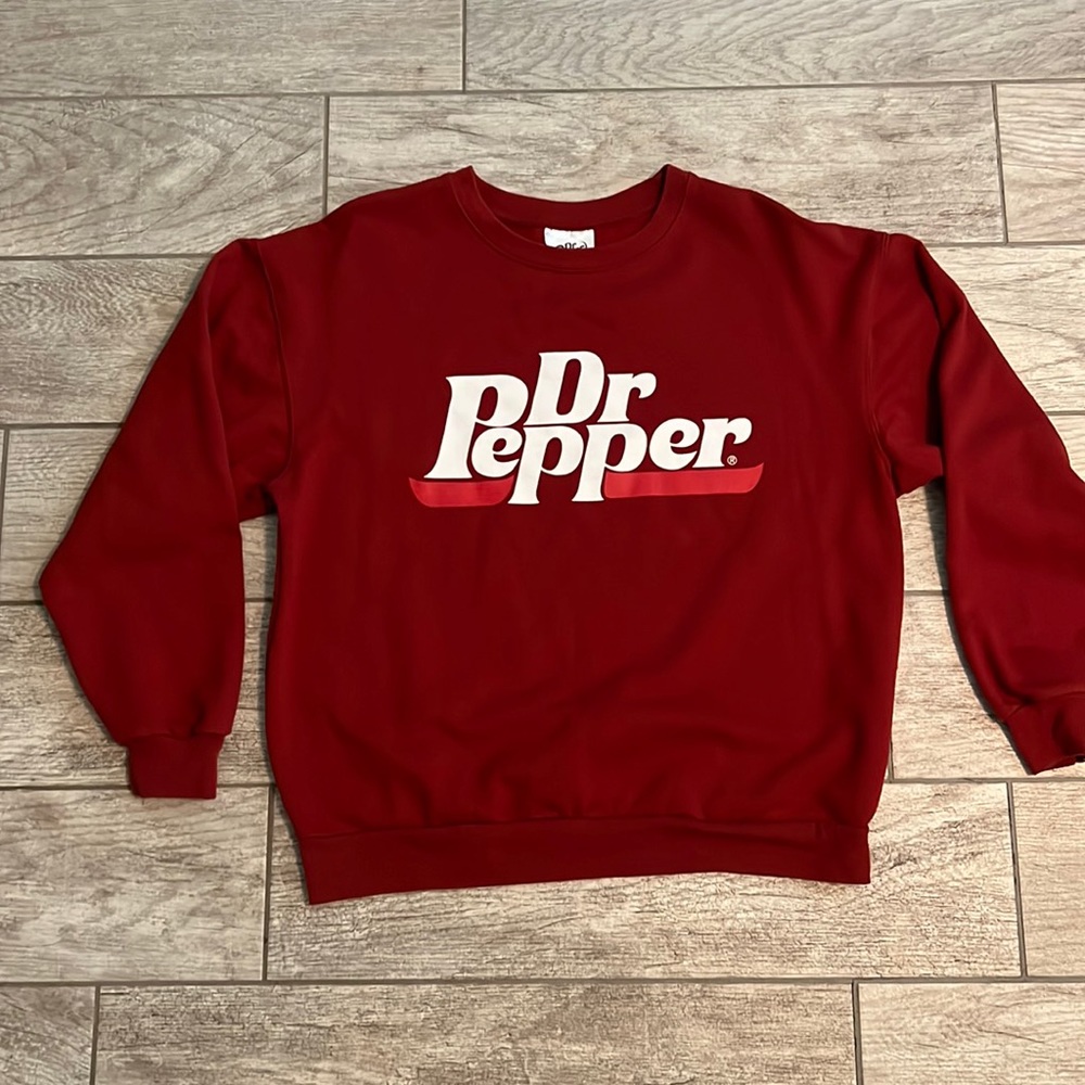 Graphic Sweatshirt Maroon Dr Pepper Size Large